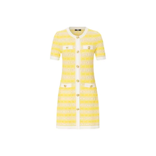 KARL LAGERFELD Короткий рукав Платье Женское Желтое