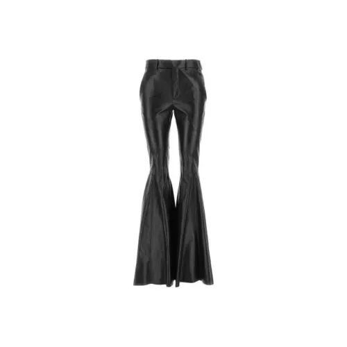SAINT LAURENT Кожаные брюки Женские Черные