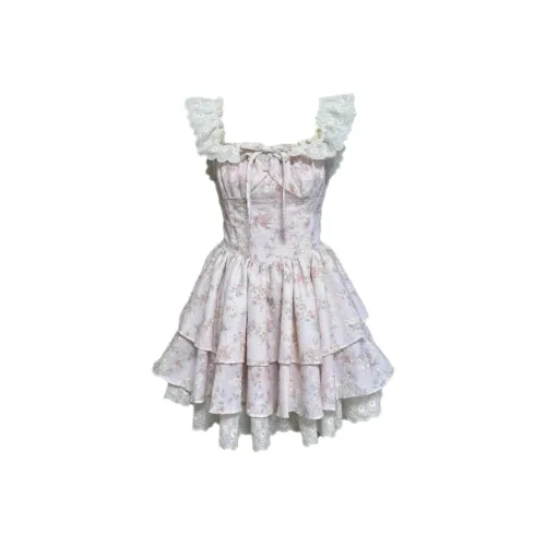 PAIN OR PLEASURE Короткий рукав Платье Женское Розовое