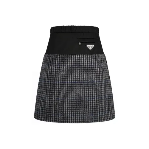 PRADA Черные Женские Повседневные Короткие Юбки