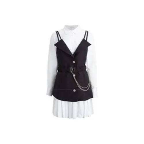 GIVH SHYH Black Женские Длинные Рукава Платья