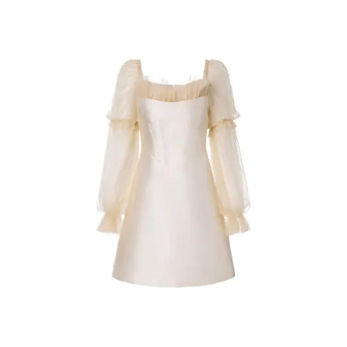 TAMMY TANGS Длинное платье с длинными рукавами женское оранжевое