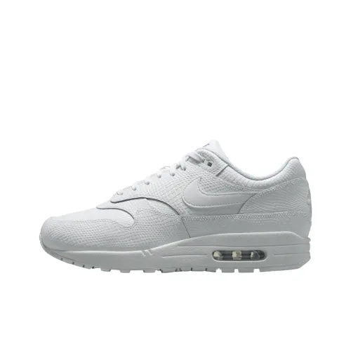 Nike Air Max 1 Abrasion Resistant Низкий Топ Тренировочная Обувь для Беговых Тренировок Мужская Белая
