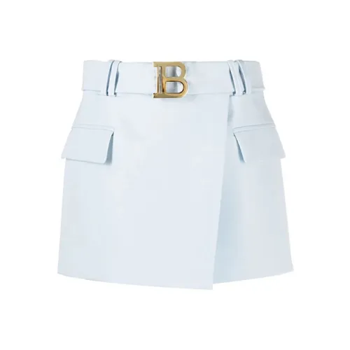 BALMAIN Синие Женские Повседневные Короткие Юбки