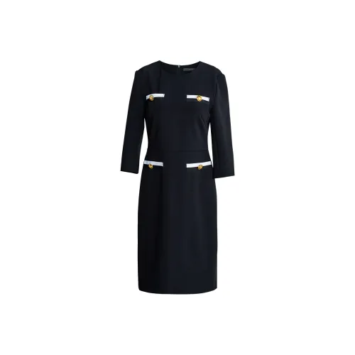 ROEYSHOUSE Длинное платье с длинными рукавами женское черное