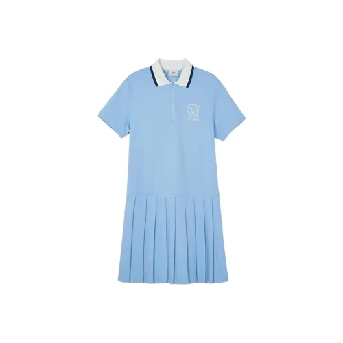 MLB Короткий рукав Платье Женское Синий