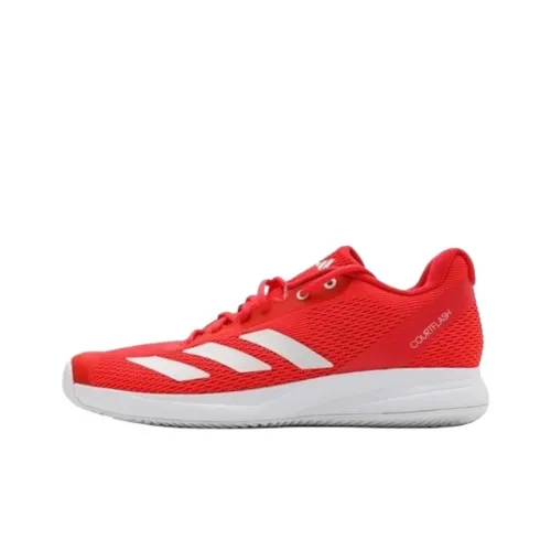 Adidas Courtflash Slip Resistant Abrasion Resistant Низкий Топ Кроссовки для тенниса Мужские Красные