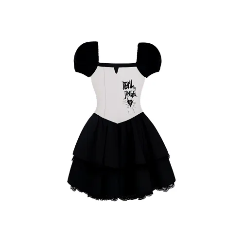 Sagidolls Black Женские Короткие Платья с Рукавами