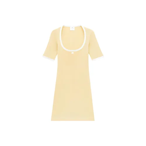 COURREGES Pollen/Цветочно-розовый Женские Короткие Платья с Рукавами