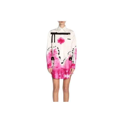 PRADA Многоцветные Женские Длинные Платья с Рукавами