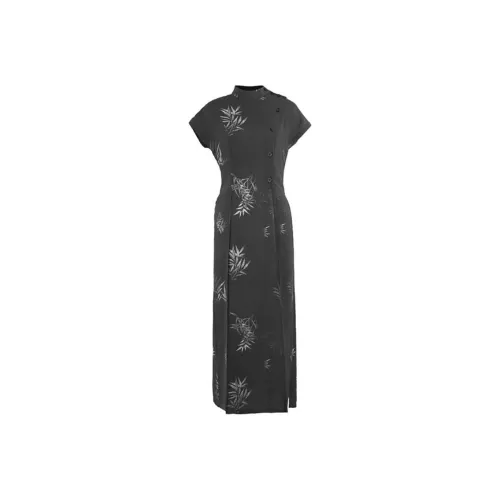 Great Blue Dragon Four Black Женские Короткие Платья с Рукавами