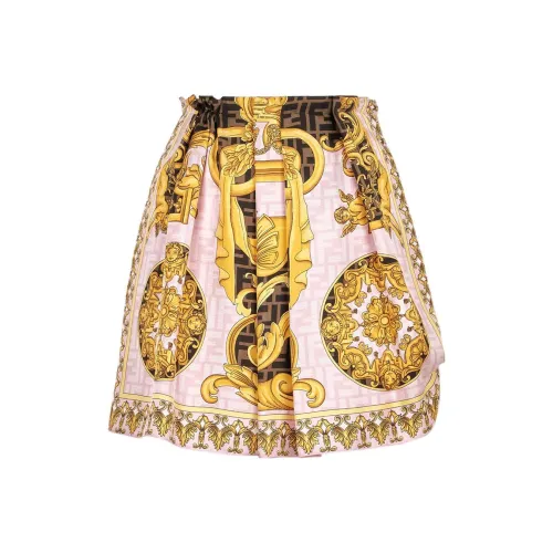 FENDI X VERSACE FENDI X VERSACE Повседневные короткие юбки Женские Многоцветный