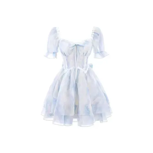 Lookinto Короткий рукав Платье Женское