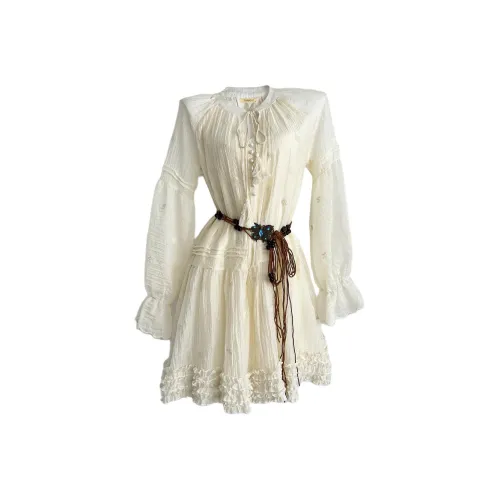 TORIGHT Длинное платье с длинными рукавами женское абрикосового цвета