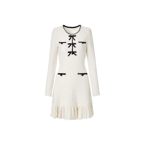 TAMMY TANGS Длинное платье с длинными рукавами цвет белый