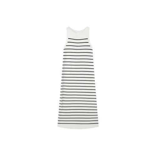 THE SEA LIFE Без рукавов Платье Женское Облачный Белый