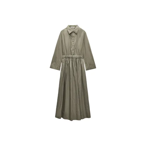 ZARA Женские Платья с Длинным Рукавом