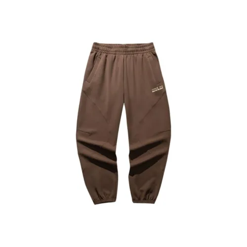 ANTA Life Collection Вязаные тренировочные брюки женские хаки коричневый