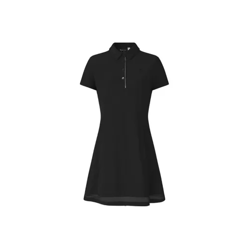 FILA GOLF серия Короткий рукав Платье Женское Темно-черный BK