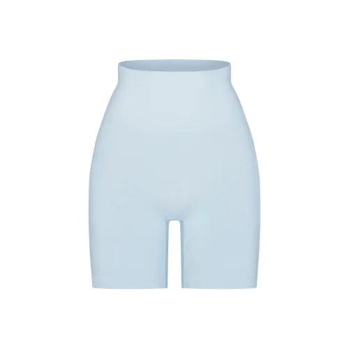 SKIMS Мягкий Сглаживающий Бесшовный Короткий Повседневный Шорты Женские Celeste Небесный Синий