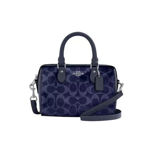 COACH Canvas Сумка через плечо Сумка Маленькая Женская Темно-синяя