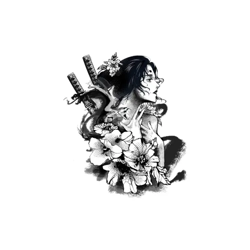 LIEJI Танец цветов Меч GOD Травяной Водонепроницаемый Татуировка Наклейка