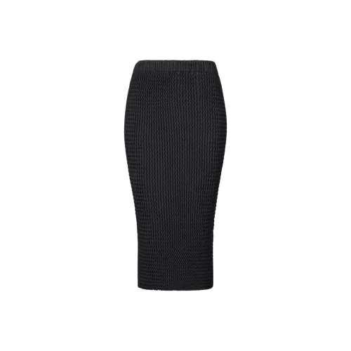 ISSEY MIYAKE SS25 KNIT Длинный Юбка Женские Черный