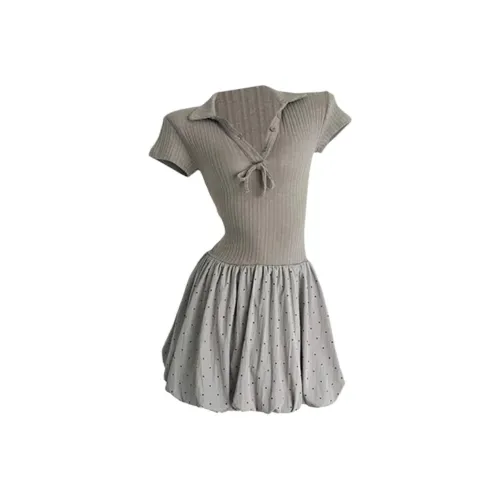 MO VOICE Короткий рукав Платье Женское