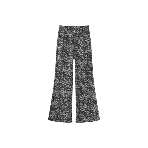 CUBIC Джинсы Женские с леопардовым принтом