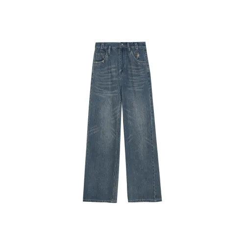 Omont Джинсы Женские Выстиранный Синий