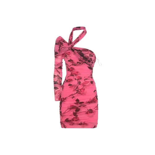 Blumarine Розовые Женские Длинные Платья с Рукавами