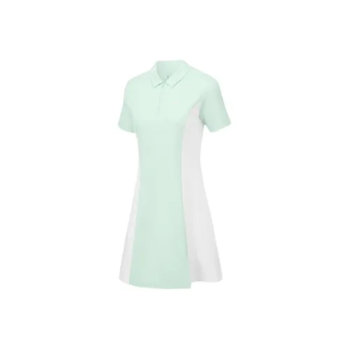 Skechers Basic Sports Series Короткий рукав Платье Женское Аква Светло-зеленый 01XB