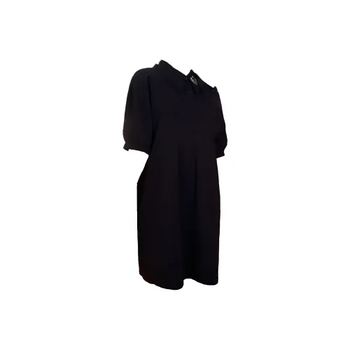 MUGUOGUOMU Black Женские Короткие Платья с Рукавами