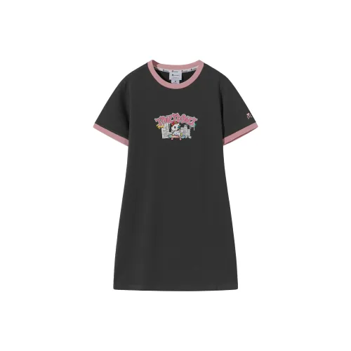 tokidoki Короткий рукав Платье Женское Темно-серый