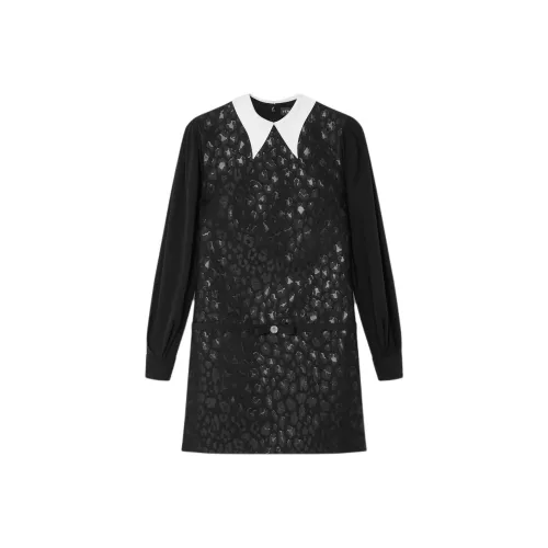 VERSACE Длинное платье с длинными рукавами женское черное