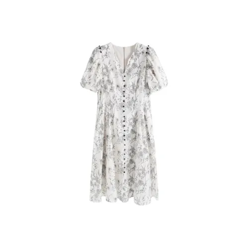 HUASJ Короткий рукав Платье Женские HUA Yue Горячий источник