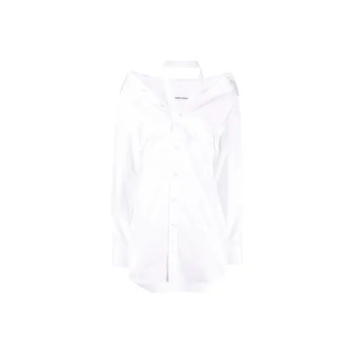 alexander wang Белое Женское Длинное Платье с Рукавами