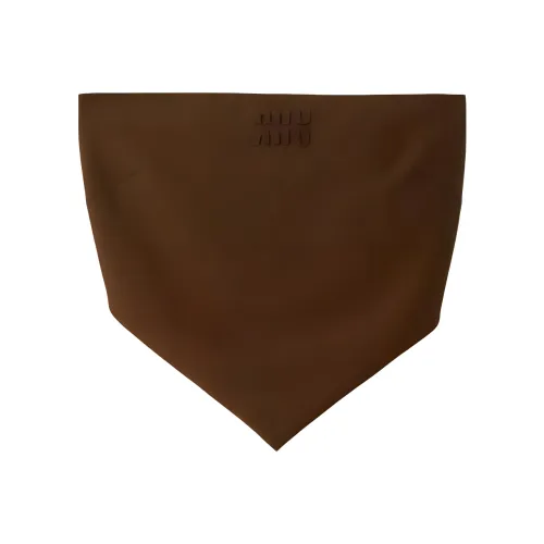 MIU MIU SS24 Без бретелей Топ Женские Кокосовый зеленый Свидание Коричневый