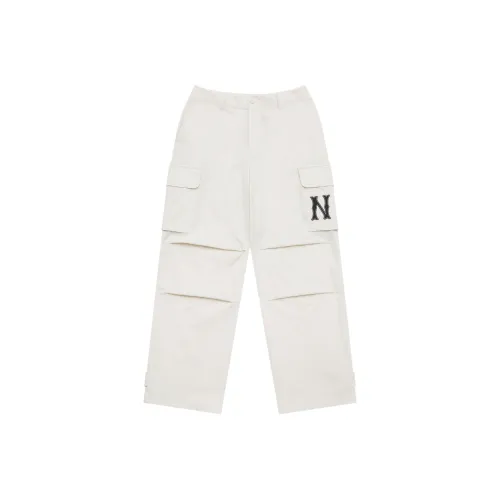 Mlb Base Logo Нью-Йорк Янкис Карго Брюки Женские Кремовый Белый