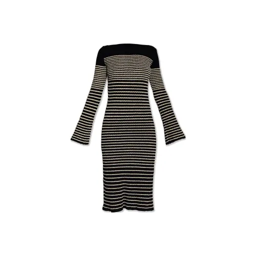 PROENZA SCHOULER Длинное платье с длинными рукавами женское черное