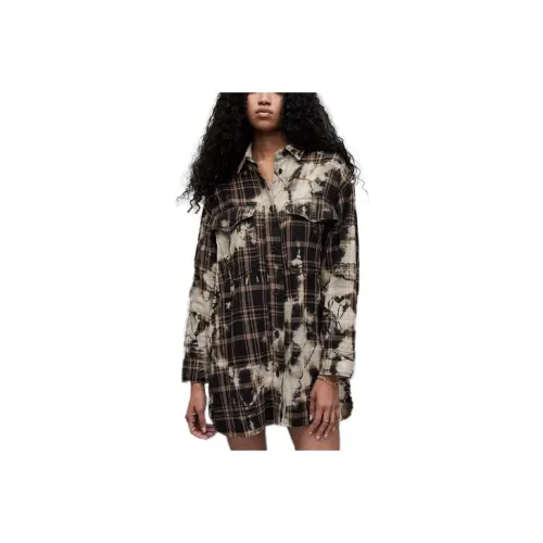 ALLSAINTS Бог смерти MULTI Женские Длинные Платья с рукавами