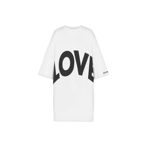 MOSCHINO Белое Женское Длинное Платье с Рукавами