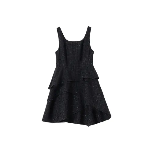 SOON FLOWER Юбка-платье Женское Черное