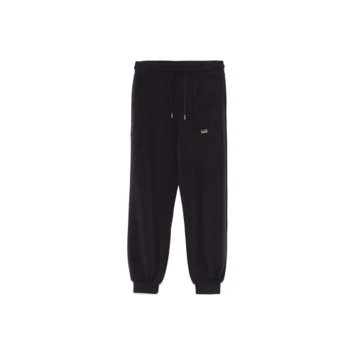 EMPORIO ARMANI EA7 FW24 Вязаные спортивные брюки женские черные