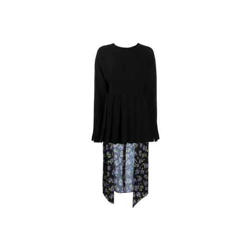 NATASHA ZINKO Длинное платье с длинными рукавами женское черное