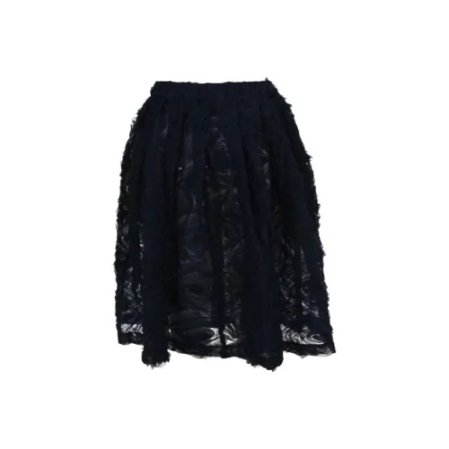 CDG Темно-синие Женские Повседневные Длинные Юбки