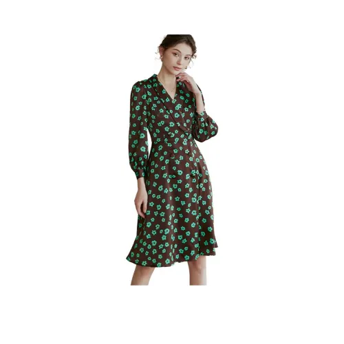 ROEYSHOUSE Длинное платье с длинными рукавами женское многоцветное