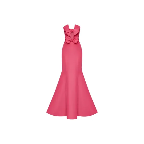 Oscar De La Renta SS24 Без рукавов Платье Женское Розовое