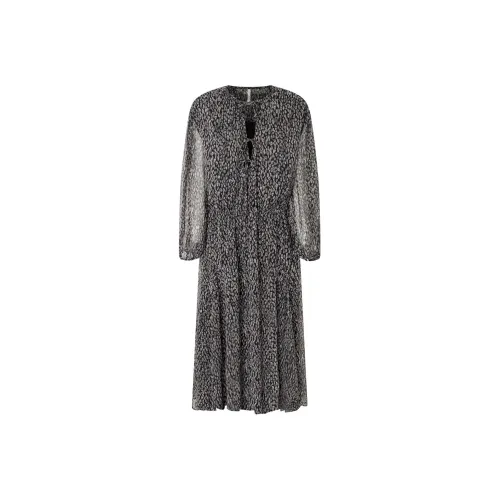 Pepe Jeans Длинное платье с длинными рукавами женское синее