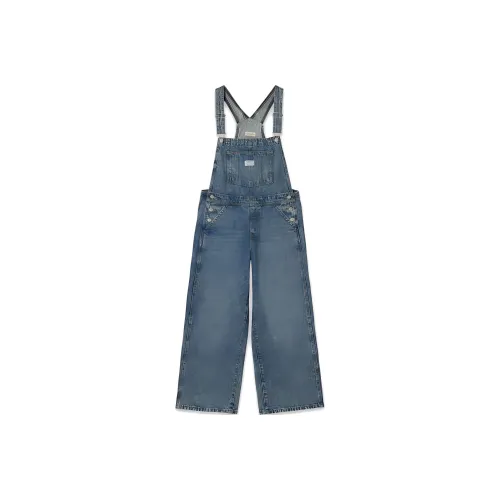 Levis Промытый синий Женские Комбинезоны